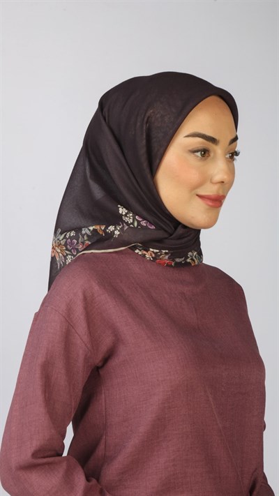 Locella Soft Pamuk Eşarp Koyu Mürdüm