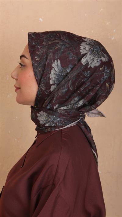 Locella Soft Pamuk Eşarp Bordo