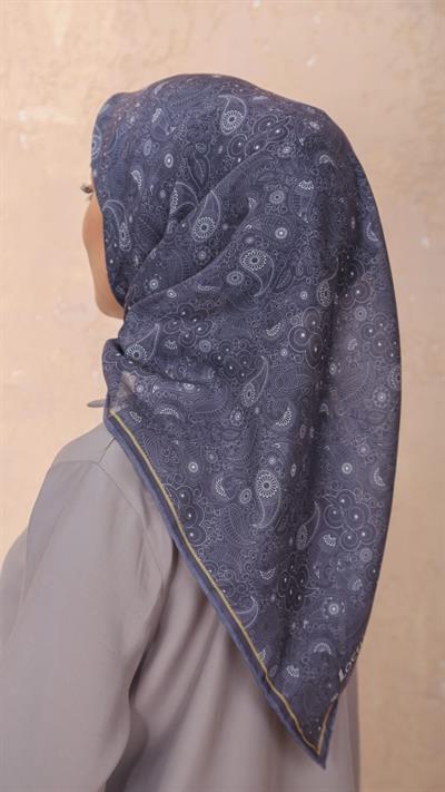 Locella Soft Pamuk Eşarp Koyu Gri-3