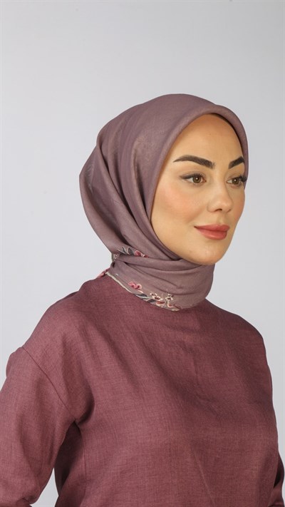 Locella Soft Pamuk Eşarp Gül Kurusu