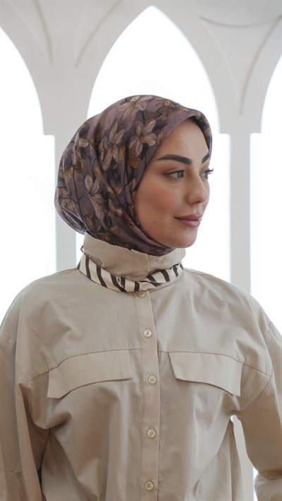 Locella Soft Pamuk Eşarp Lila