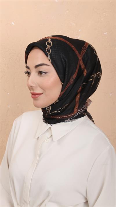 Locella Soft Pamuk Eşarp Siyah