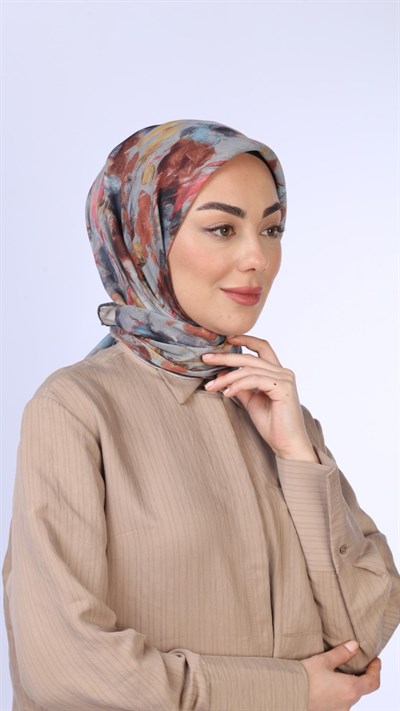 Locella Soft Pamuk Eşarp Gri