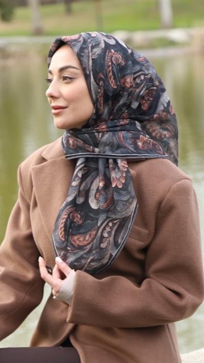 Locella Soft Pamuk Eşarp Siyah