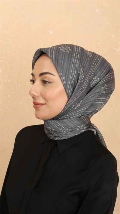 Locella Soft Pamuk Eşarp Gri