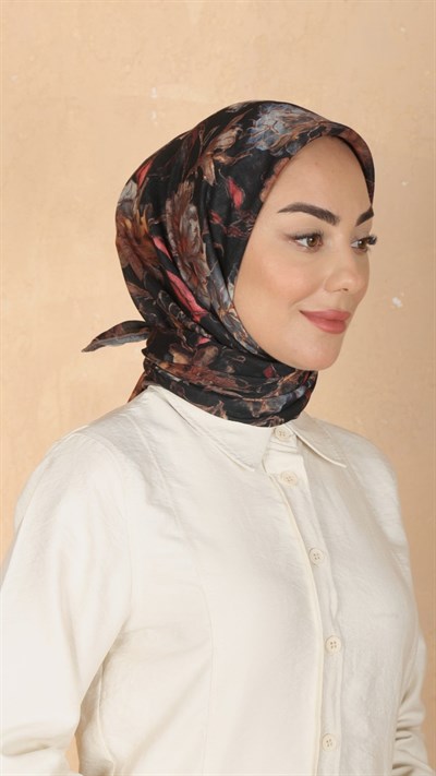 Locella Soft Pamuk Eşarp Siyah