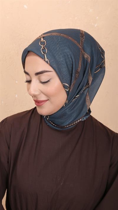 Locella Soft Pamuk Eşarp Petrol