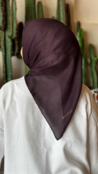 Locella Soft Pamuk Eşarp Koyu Mor-14