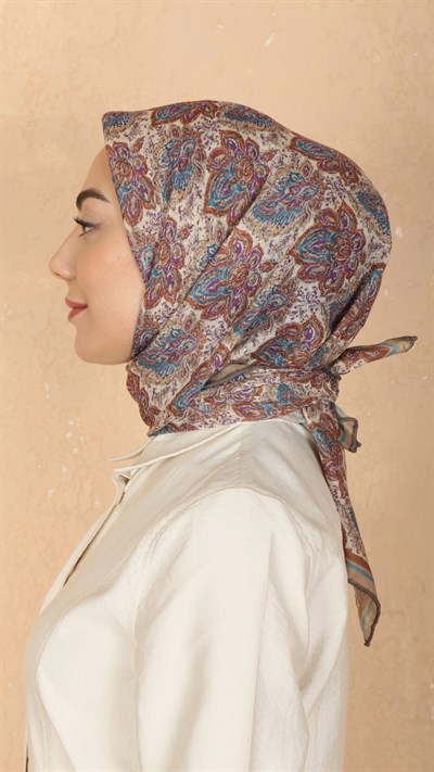 Locella Soft Pamuk Eşarp Krem