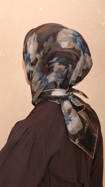 Locella Soft Pamuk Eşarp Kahve