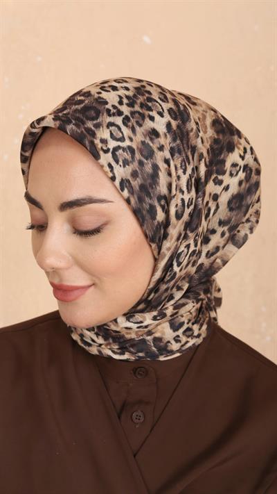 Locella Soft Pamuk Eşarp Kahve-6