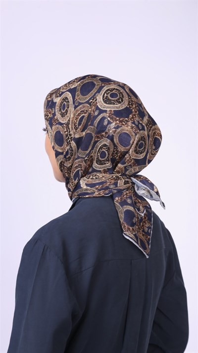 Locella Soft Pamuk Eşarp Lacivert