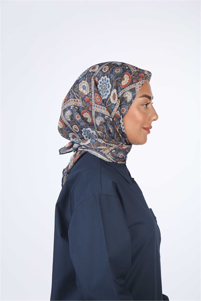 Locella Soft Pamuk Eşarp Lacivert