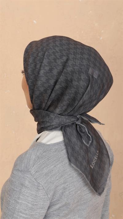 Locella Soft Pamuk Eşarp Füme