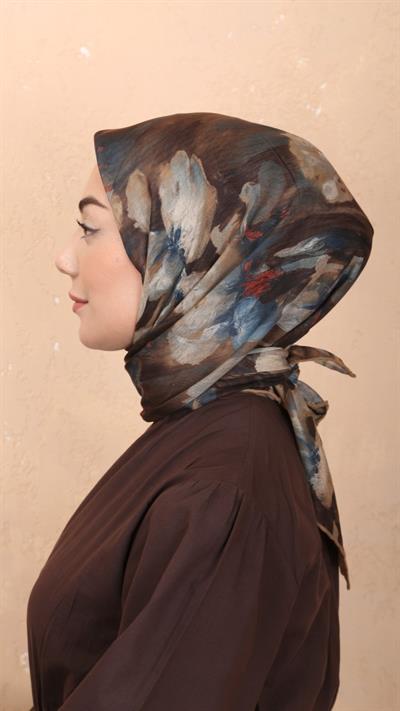 Locella Soft Pamuk Eşarp Kahve