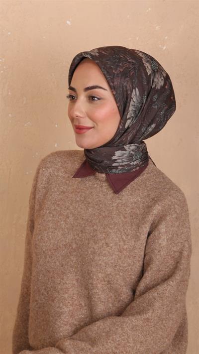Locella Soft Pamuk Eşarp Kahve