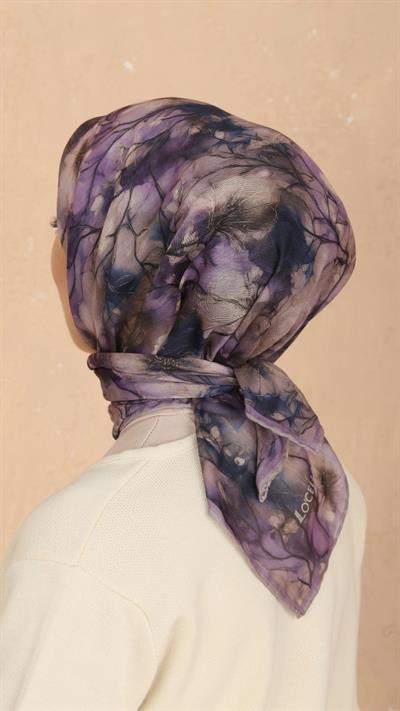 Locella Soft Pamuk Eşarp Mor
