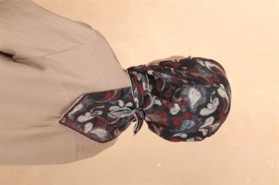 Locella Soft Pamuk Eşarp Siyah Kırmızı
