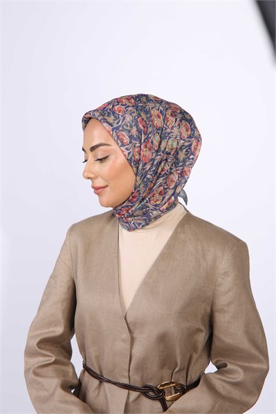 Locella Soft Pamuk Eşarp Lacivert