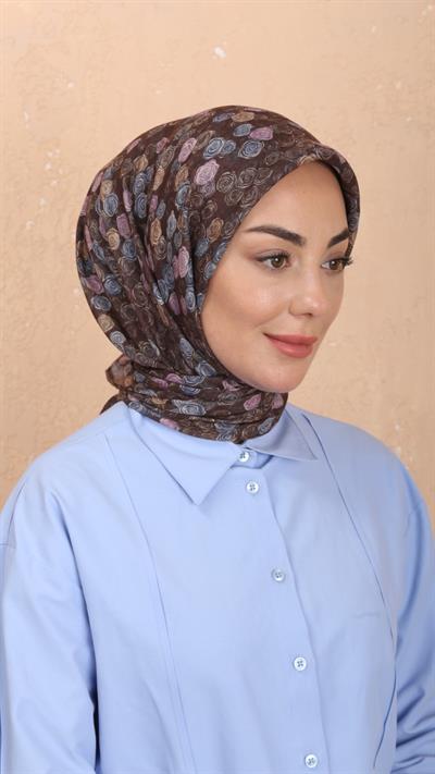 Locella Soft Pamuk Eşarp Kahve