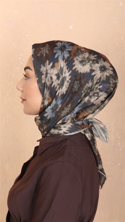 Locella Soft Pamuk Eşarp Füme