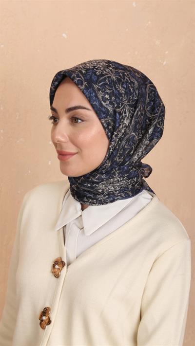 Locella Soft Pamuk Eşarp Koyu Mavi