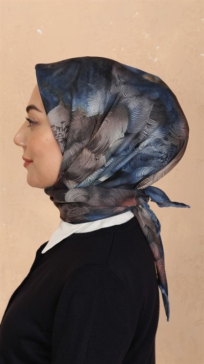 Locella Soft Pamuk Eşarp Lacivert