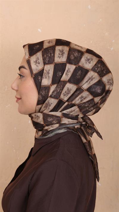 Locella Soft Pamuk Eşarp Kahve