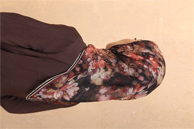 Locella Soft Pamuk Eşarp-Siyah Kırmızı