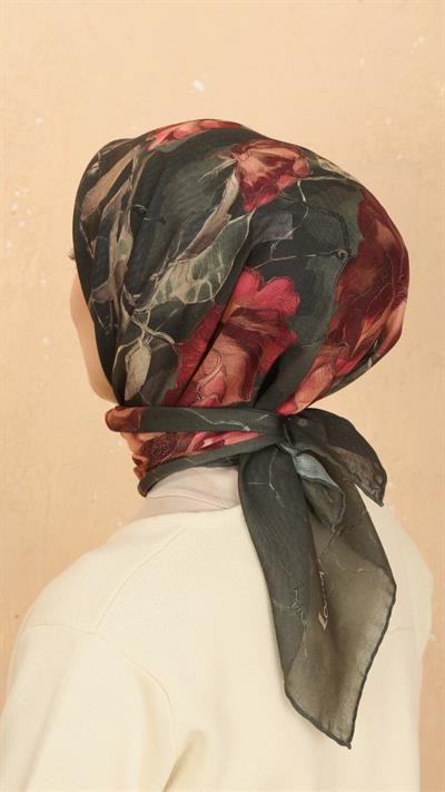 Locella Soft Pamuk Eşarp Koyu Yeşil