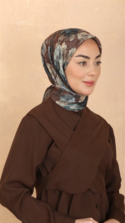 Locella Soft Pamuk Eşarp Kahve