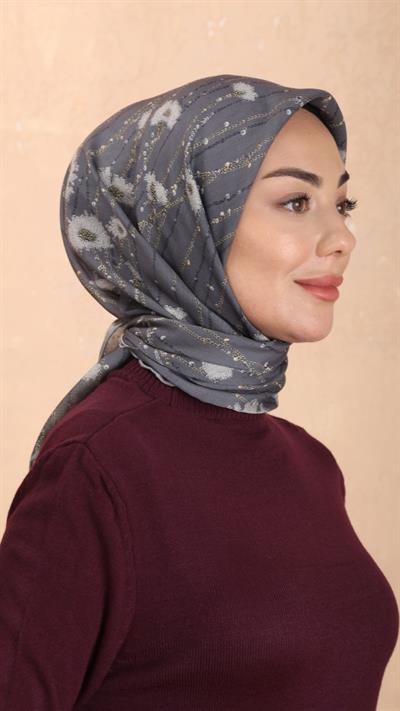 Locella Soft Pamuk Eşarp Gri
