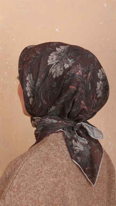 Locella Soft Pamuk Eşarp Kahve