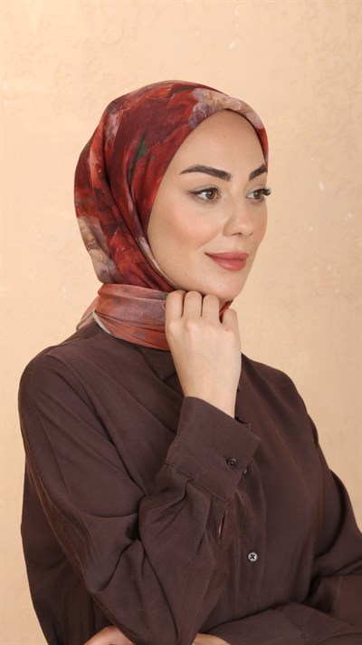 Locella Soft Pamuk Eşarp Kiremit
