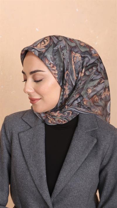 Locella Soft Pamuk Eşarp Gri