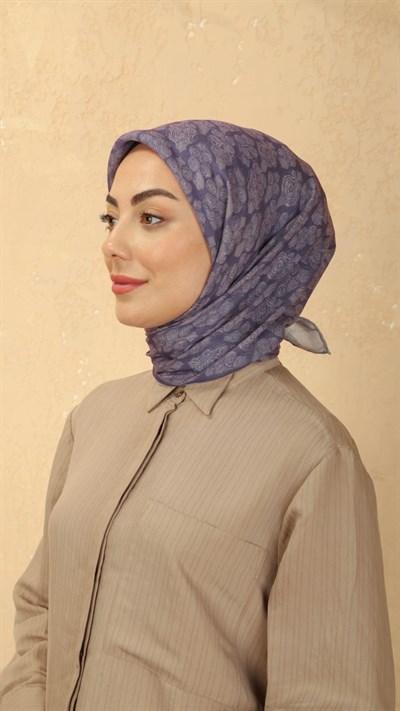 Locella Soft Pamuk Eşarp Mor