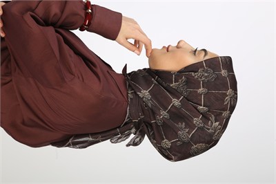 Locella Soft Pamuk Eşarp Mürdüm
