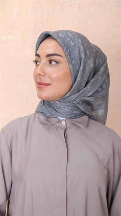 Locella Soft Pamuk Eşarp Füme-7