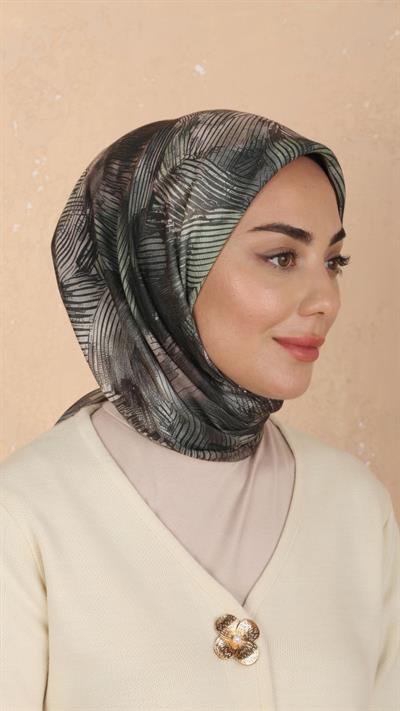 Locella Soft Pamuk Eşarp Yeşil-4