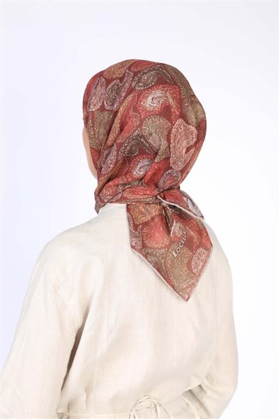 Locella Soft Pamuk Eşarp-Bordo-Karışık