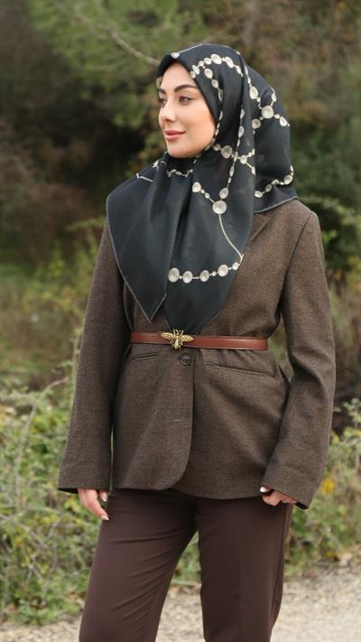 Locella Soft Pamuk Eşarp Siyah