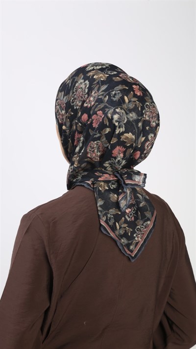 Locella Soft Pamuk Eşarp Lacivert