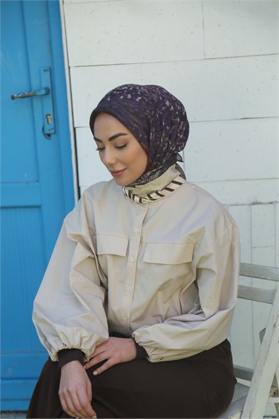 Locella Soft Pamuk Eşarp Mor