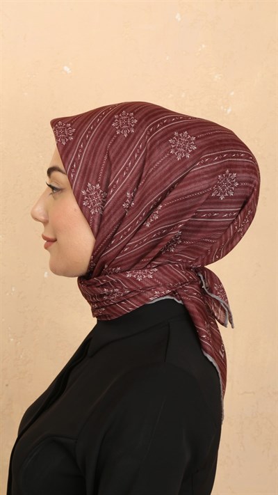 Locella Soft Pamuk Eşarp Bordo