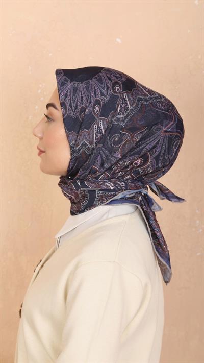 Locella Soft Pamuk Eşarp Morcivert