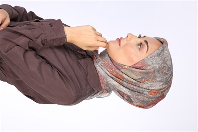 Locella Soft Pamuk Eşarp-Gri