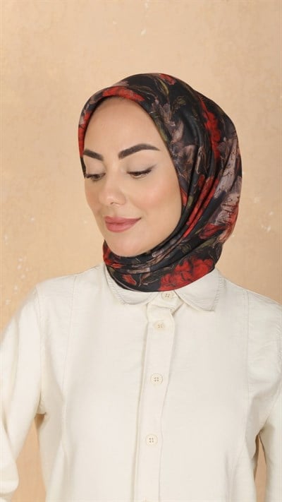 Locella Soft Pamuk Eşarp Siyah