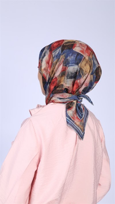 Locella Soft Pamuk Eşarp Lacivert