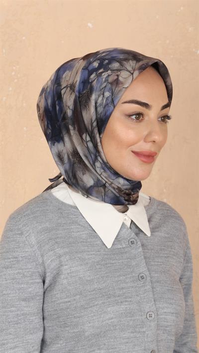 Locella Soft Pamuk Eşarp Lacivert