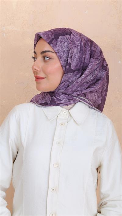 Locella Soft Pamuk Eşarp Canlı Mor-7